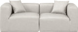 Cube Cream Vegan Leather Modular Sofa 668Cream-S72B Meridian Furniture