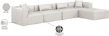 Cube Cream Vegan Leather Modular Sectional 668Cream-Sec5A Meridian Furniture