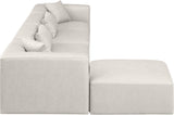 Cube Cream Vegan Leather Modular Sectional 668Cream-Sec5A Meridian Furniture