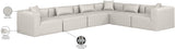 Cube Cream Vegan Leather Modular Sectional 668Cream-Sec6A Meridian Furniture