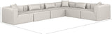 Cube Cream Vegan Leather Modular Sectional 668Cream-Sec6A Meridian Furniture