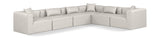 Cube Cream Vegan Leather Modular Sectional 668Cream-Sec6A Meridian Furniture