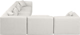 Cube Cream Vegan Leather Modular Sectional 668Cream-Sec6A Meridian Furniture