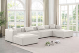 Cube Cream Vegan Leather Modular Sectional 668Cream-Sec6B Meridian Furniture