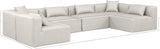 Cube Cream Vegan Leather Modular Sectional 668Cream-Sec6D Meridian Furniture