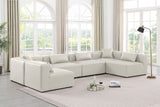 Cube Cream Vegan Leather Modular Sectional 668Cream-Sec6D Meridian Furniture