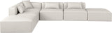 Cube Cream Vegan Leather Modular Sectional 668Cream-Sec6E Meridian Furniture