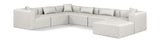 Cube Cream Vegan Leather Modular Sectional 668Cream-Sec7A Meridian Furniture