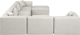 Cube Cream Vegan Leather Modular Sectional 668Cream-Sec7A Meridian Furniture