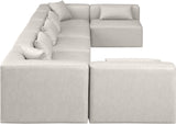 Cube Cream Vegan Leather Modular Sectional 668Cream-Sec7B Meridian Furniture