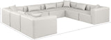 Cube Cream Vegan Leather Modular Sectional 668Cream-Sec8A Meridian Furniture