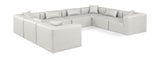 Cube Cream Vegan Leather Modular Sectional 668Cream-Sec8A Meridian Furniture