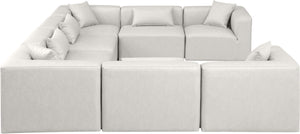 Cube Cream Vegan Leather Modular Sectional 668Cream-Sec8A Meridian Furniture