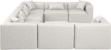 Cube Cream Vegan Leather Modular Sectional 668Cream-Sec8A Meridian Furniture