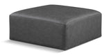 Cube Charcoal Grey Vegan Leather Ottoman 668Grey-Ott Meridian Furniture