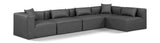 Cube Charcoal Grey Vegan Leather Modular Sectional 668Grey-Sec5D Meridian Furniture