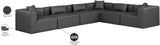 Cube Charcoal Grey Vegan Leather Modular Sectional 668Grey-Sec6A Meridian Furniture