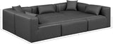 Cube Charcoal Grey Vegan Leather Modular Sectional 668Grey-Sec6C Meridian Furniture