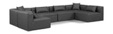 Cube Charcoal Grey Vegan Leather Modular Sectional 668Grey-Sec6D Meridian Furniture