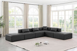 Cube Charcoal Grey Vegan Leather Modular Sectional 668Grey-Sec6E Meridian Furniture