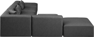 Cube Charcoal Grey Vegan Leather Modular Sectional 668Grey-Sec6E Meridian Furniture