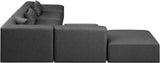 Cube Charcoal Grey Vegan Leather Modular Sectional 668Grey-Sec6E Meridian Furniture