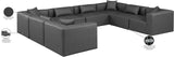 Cube Charcoal Grey Vegan Leather Modular Sectional 668Grey-Sec8A Meridian Furniture