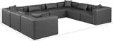 Cube Charcoal Grey Vegan Leather Modular Sectional 668Grey-Sec8A Meridian Furniture