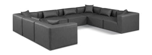 Cube Charcoal Grey Vegan Leather Modular Sectional 668Grey-Sec8A Meridian Furniture