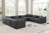 Cube Charcoal Grey Vegan Leather Modular Sectional 668Grey-Sec8A Meridian Furniture