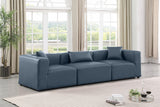 Cube Navy Blue Vegan Leather Modular Sofa 668Navy-S108B Meridian Furniture