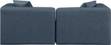 Cube Navy Blue Vegan Leather Modular Sofa 668Navy-S72B Meridian Furniture