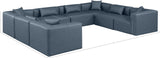 Cube Navy Blue Vegan Leather Modular Sectional 668Navy-Sec8A Meridian Furniture