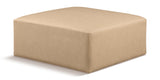 Cube Tan Vegan Leather Ottoman 668Tan-Ott Meridian Furniture