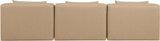 Cube Tan Vegan Leather Modular Sofa 668Tan-S108A Meridian Furniture