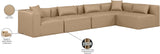 Cube Tan Vegan Leather Modular Sectional 668Tan-Sec5D Meridian Furniture