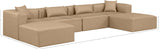 Cube Tan Vegan Leather Modular Sectional 668Tan-Sec6B Meridian Furniture