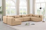 Cube Tan Vegan Leather Modular Sectional 668Tan-Sec6D Meridian Furniture