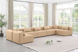 Cube Tan Vegan Leather Modular Sectional 668Tan-Sec7B Meridian Furniture