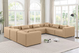 Cube Tan Vegan Leather Modular Sectional 668Tan-Sec8A Meridian Furniture