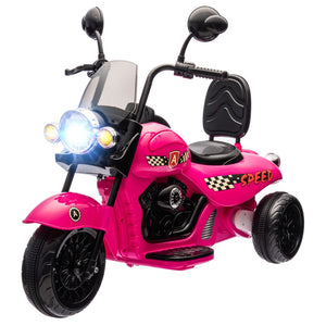 English Elm Qaba Kids 6v Electric Chopper Ride on Three Wheel Motorbike with Lights and Music Pink W2225P249814