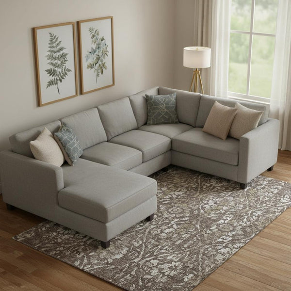 HomeRoots 10' Brown & Beige Floral Washable Area Rug with UV Protection - Perfect for Family Spaces & Pets! 669042