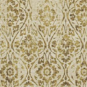 HomeRoots 5' X 8' Elegant Gold and Beige Floral Area Rug - Washable, UV-Protected for Stylish Durability 669044