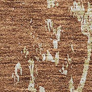 HomeRoots 9' X 12' Durable Rust and Gray Floral Area Rug - Stylish, Washable, UV-Protected for Homes with Kids! 669065