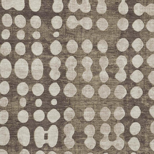 HomeRoots 5' Brown and Beige Polka Dot Area Rug - Washable, UV Protected, Durable Design for Family Spaces 669098