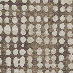 HomeRoots 9' X 12' Brown and Beige Polka Dot Area Rug - Washable, UV Protected, Stain-Resistant Design for Homes 669101