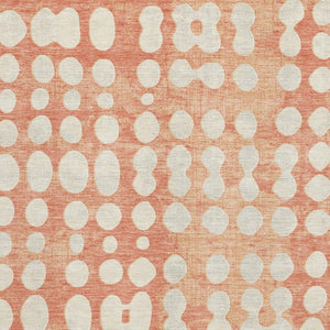 HomeRoots 5' X 8' Coral & Beige Polka Dot Area Rug – Soft, Washable, UV Protected for Stylish Durability! 669104