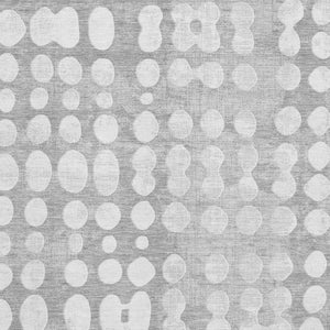 HomeRoots 8' X 10' Gray and Ivory Polka Dot Area Rug - Washable, UV-Protected, and Family-Friendly Design! 669118