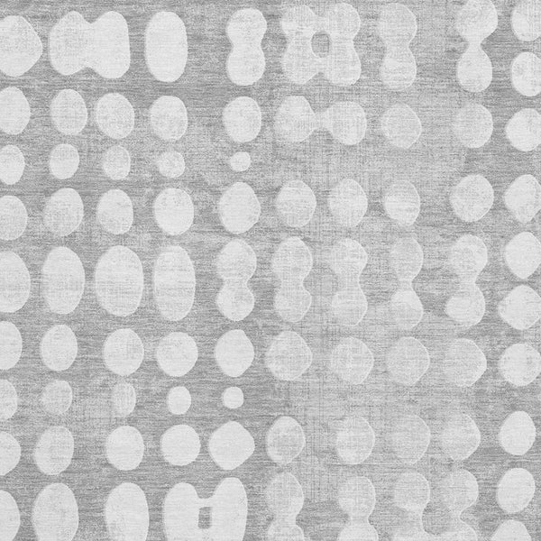 HomeRoots 8' X 10' Gray and Ivory Polka Dot Area Rug - Washable, UV-Protected, and Family-Friendly Design! 669118