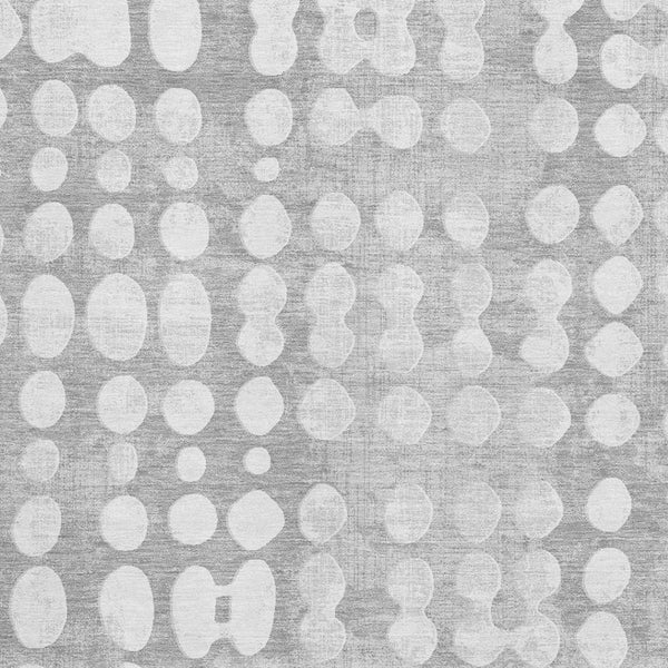 HomeRoots 10' Gray and Ivory Polka Dot Area Rug - Washable, UV Protected, Stylish for Homes and Patios! 669120